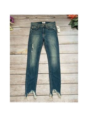 Hudson Nico Super Skinny Crop Distressed Jeans (Sz 25)